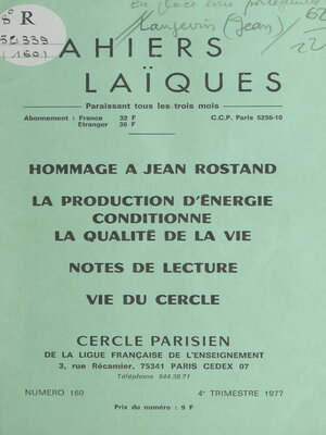 cover image of La production d'énergie conditionne la qualité de la vie